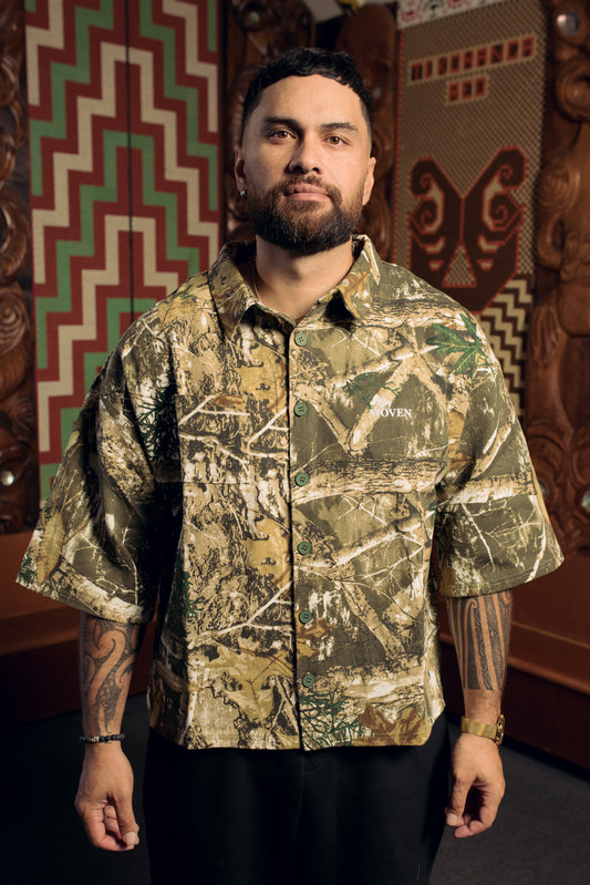 Camo Tiki Button-up