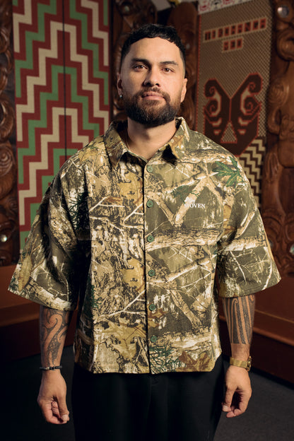Camo Tiki Button-up