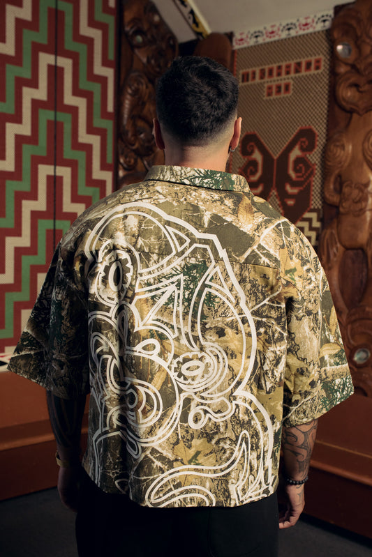 Camo Tiki Button-up