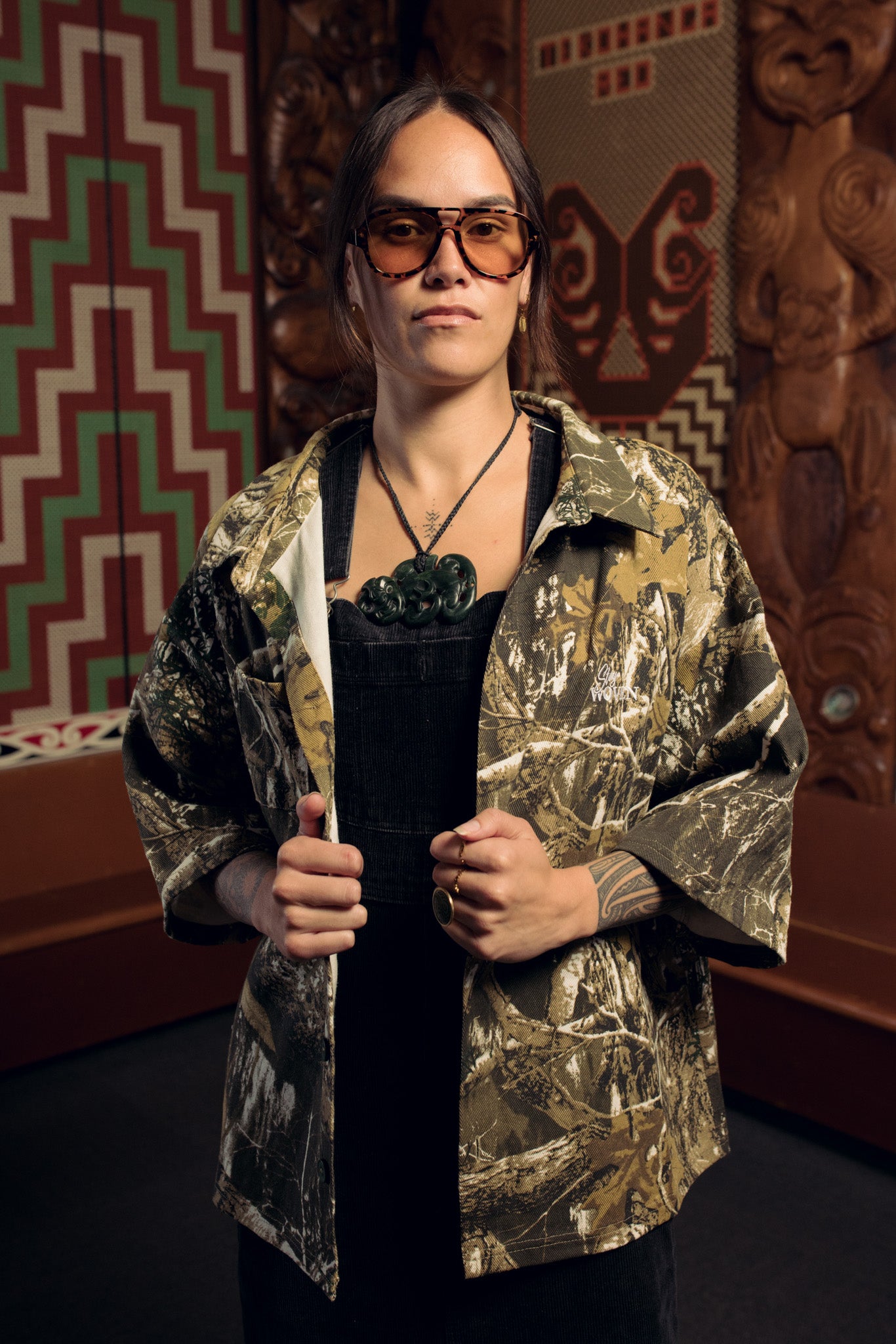 Camo Tiki Button-up